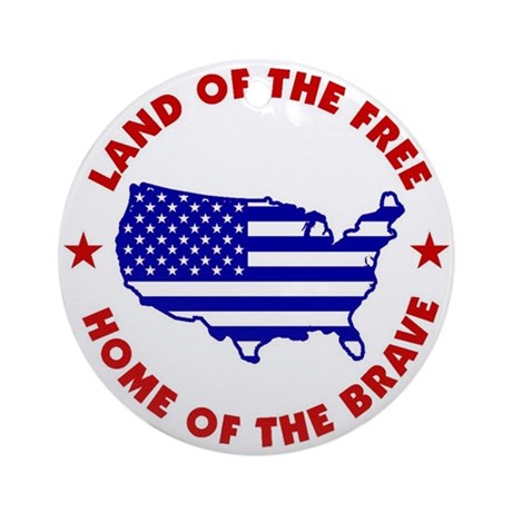 land_of_the_free1_ornament_round