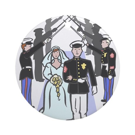 military_wedding_ornament_round